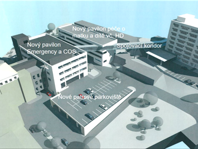 Vizualizace dostavby děčínské nemocnice