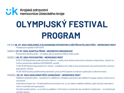 Olympijský festival program 1. část