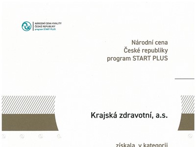 Ocenění „Organizace způsobilá pro program Excelence“ pro Krajskou zdravotní, a. s.