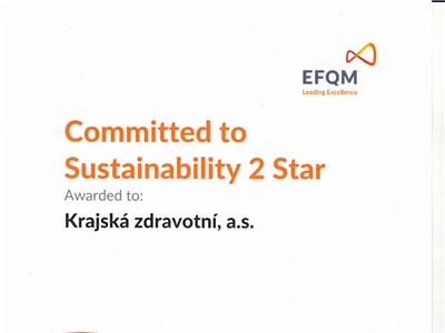 mezinárodní certifikát European Foundation for Quality Management (EFQM) Leading Excellence